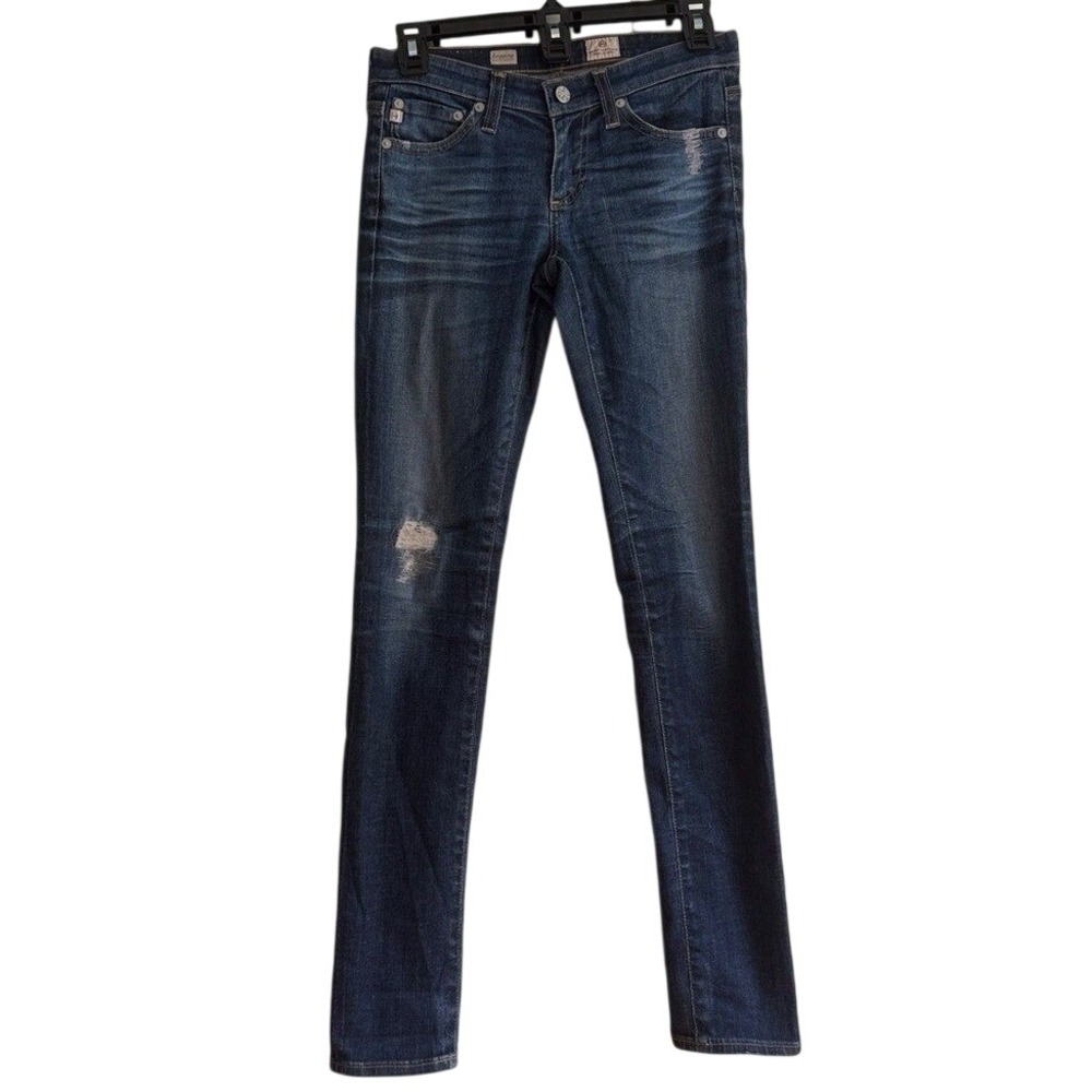 AG Adriano Goldschmied Legging Super Skinny Jeans Distressed‎ Blue 24R REV1288